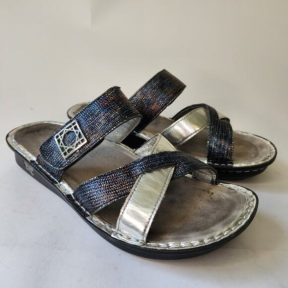 Alegria Victoriah Glimmer Glam Sandals Silver EU US 9 - Picture 1 of 7